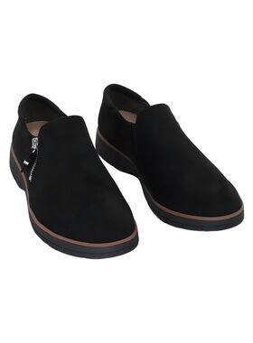 Dr. Scholl's Womens Nice Day Now Slip On Sneakers Black Microfiber Size 9W